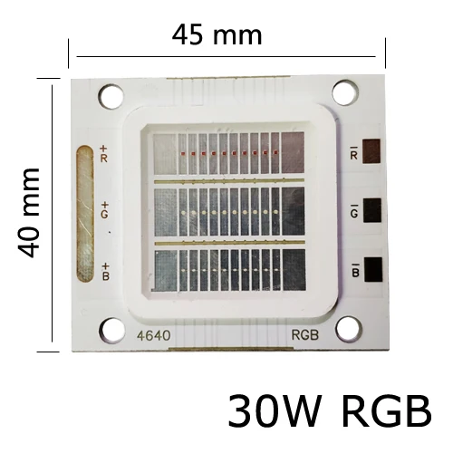 Светодиодный RGB чип диод 30 Вт Высокая мощность яркая лампочка DIY COB прожектор