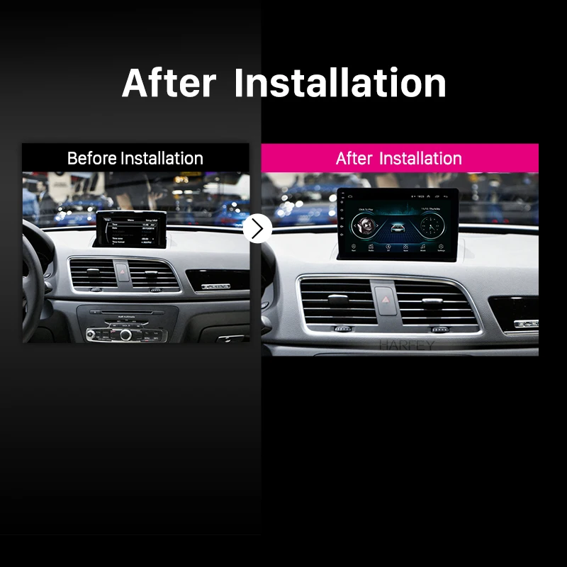 Harfey Android 8 1 9 &quotBluetooth GPS Navi для AUDI Q3 2013-2017 авто радио Поддержка 3G WIFI заднего вида DAB +