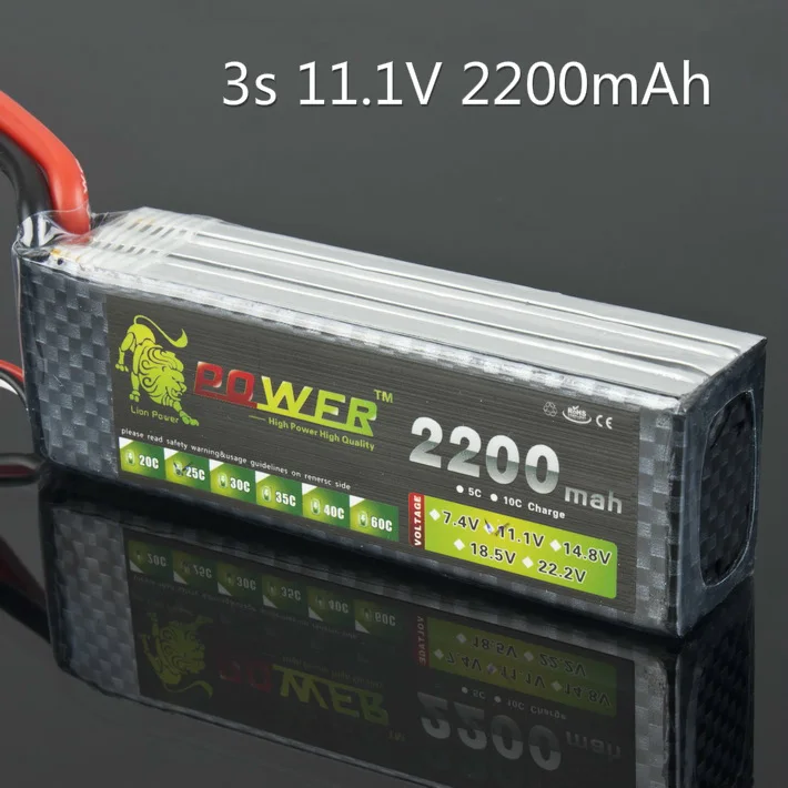3 шт./компл. Лев Мощность Фирменная Новинка Батарея 11,1 V 2200 мА/ч, 25C MAX 35C 3S T штекер для машины аэроплана T-REX вертолет Часть 3s lipo Батарея