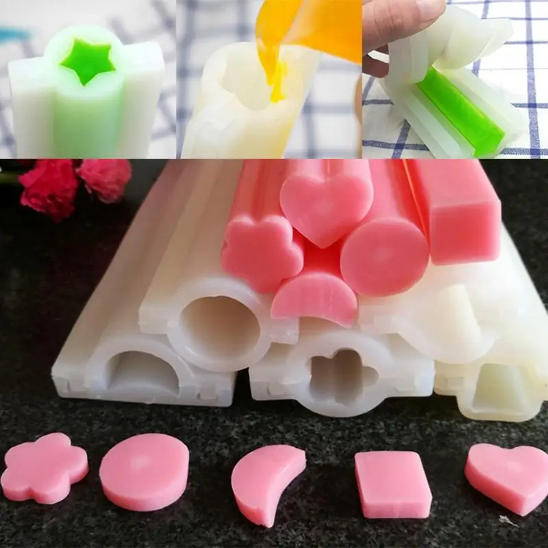Случайные цвета DIY ручной работы силиконовые формы для мыла различные s трубчатая
