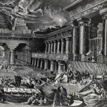 Праздник Belshazzar и падение Вавилона 19 века художник неизвестный плакат печать (18x24)