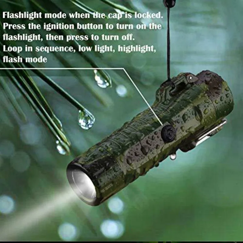 Electric Lighter Waterproof With Flashlight Flameless Windproof Arc For Outdoor Camping Hiking | Дом и сад