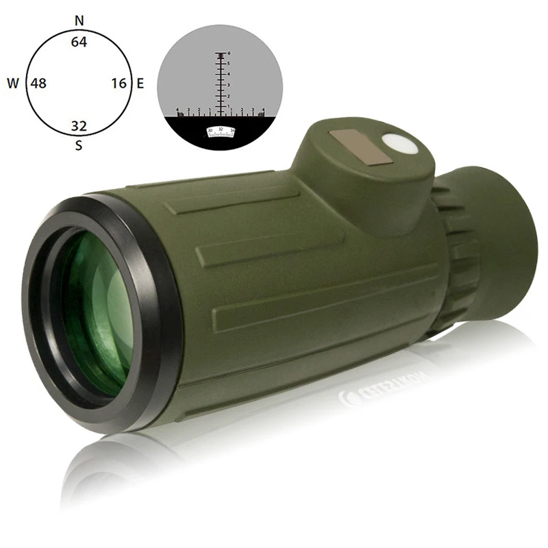 Встроенный компас портативный высокой четкости водонепроницаемый BAK4 призма