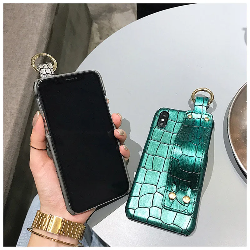 Роскошный чехол для телефона из крокодиловой кожи с ремешком на запястье Huawei Nova