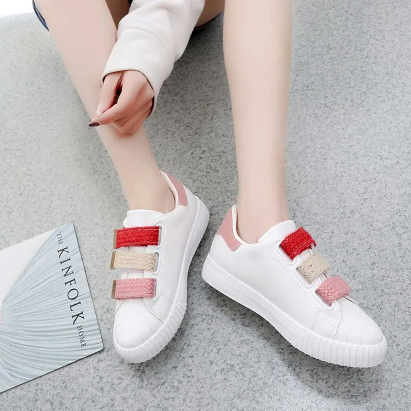 Женские кроссовки Дышащая Спортивная обувь белого цвета Обувь на плоской