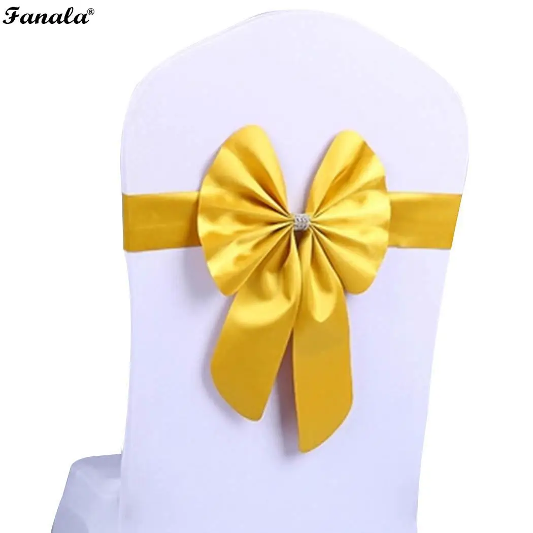 New Elastic Chair Back Bow Tie Cover Wedding Party Decorations Gift | Дом и сад
