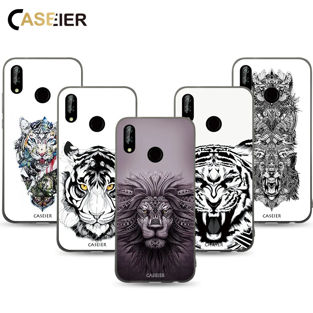 Чехол CASEIER Scrub Tattoo с узором для Huawei P20 P9 P10 Mate 20 Lite Pro P Smart 2019 Мягкий чехол из ТПУ Honer 7A 9
