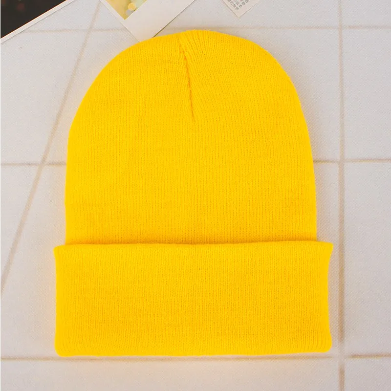 Женская шапка зимняя теплая вязаная в стиле хип-хоп шапки для взрослых модные