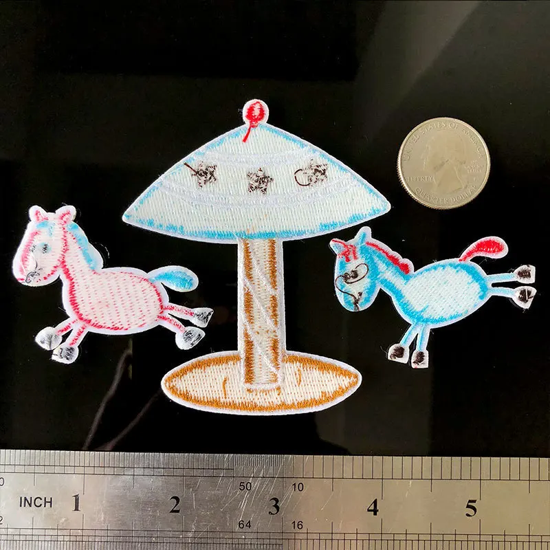 Мультяшные Веселые круглые нашивки сделай сам аппликации для парка развлечений