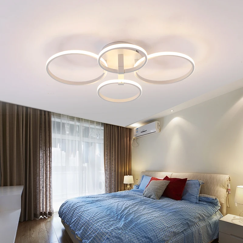 Lightchord Round Ring Lamp Living Room Dome Changing LED Office Fixtures Modern Bedroom Lighting Plafon Home Interior | Лампы и