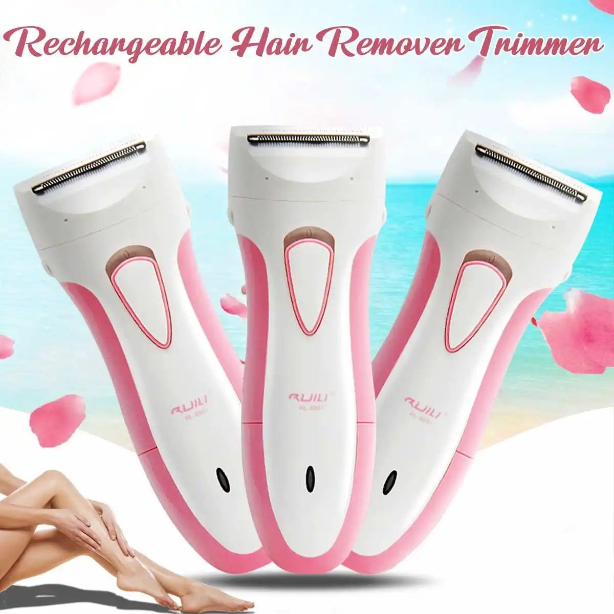 Электрическая перезаряжаемая Женская бритва для удаления волос влажный сухой