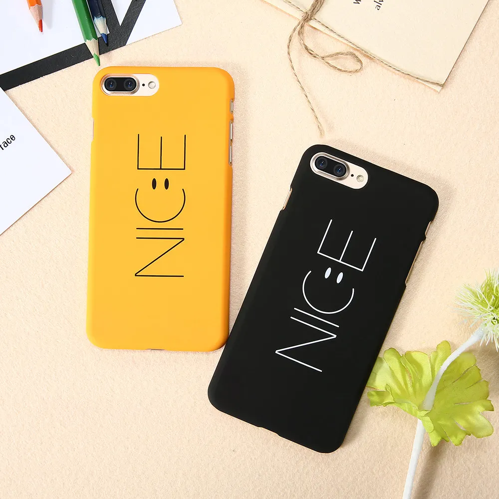 KISSCASE Cool Word Smiley PC Phone Shell For iPhone 6S 6 7 8 Plus Ultra Thin Patterned Case Cover Cases Capa |