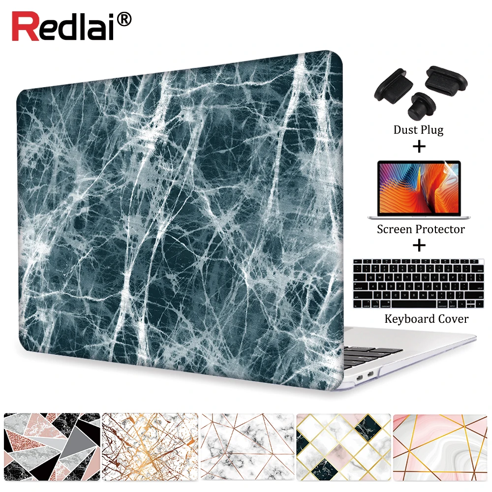 Redlai для MacBook Air 13 3 дюймов Чехол A1466 A1369 A1932 2018 Pro retina 15 4 A1989 A1706 A1990 пластиковый жесткий