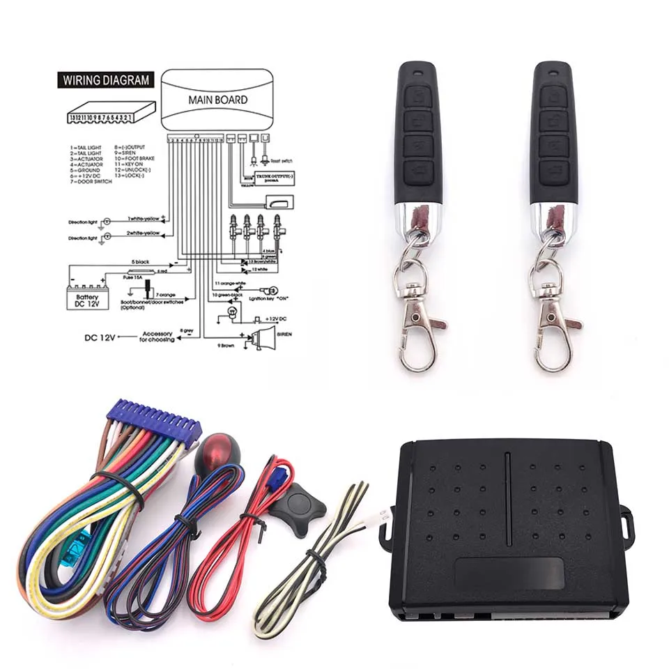 Автомобильная сигнализация 13P автомобильная система блокировки двери с ключом