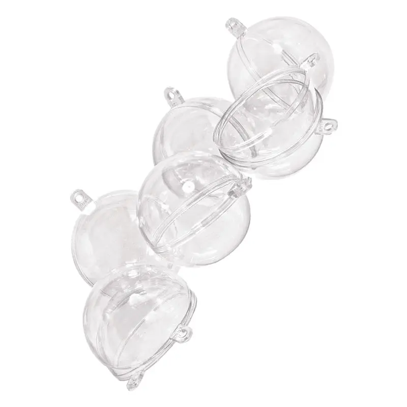 6 акриловых сфер диаметр разделяемый прозрачный с подвесным отверстием|Бусины| |