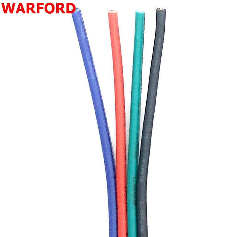 5 м/10 м/20 м/рулон 4 Pin Расширение RGB + черный провод кабель для ws2801/5050/3528/lpd8806/apa102 smd