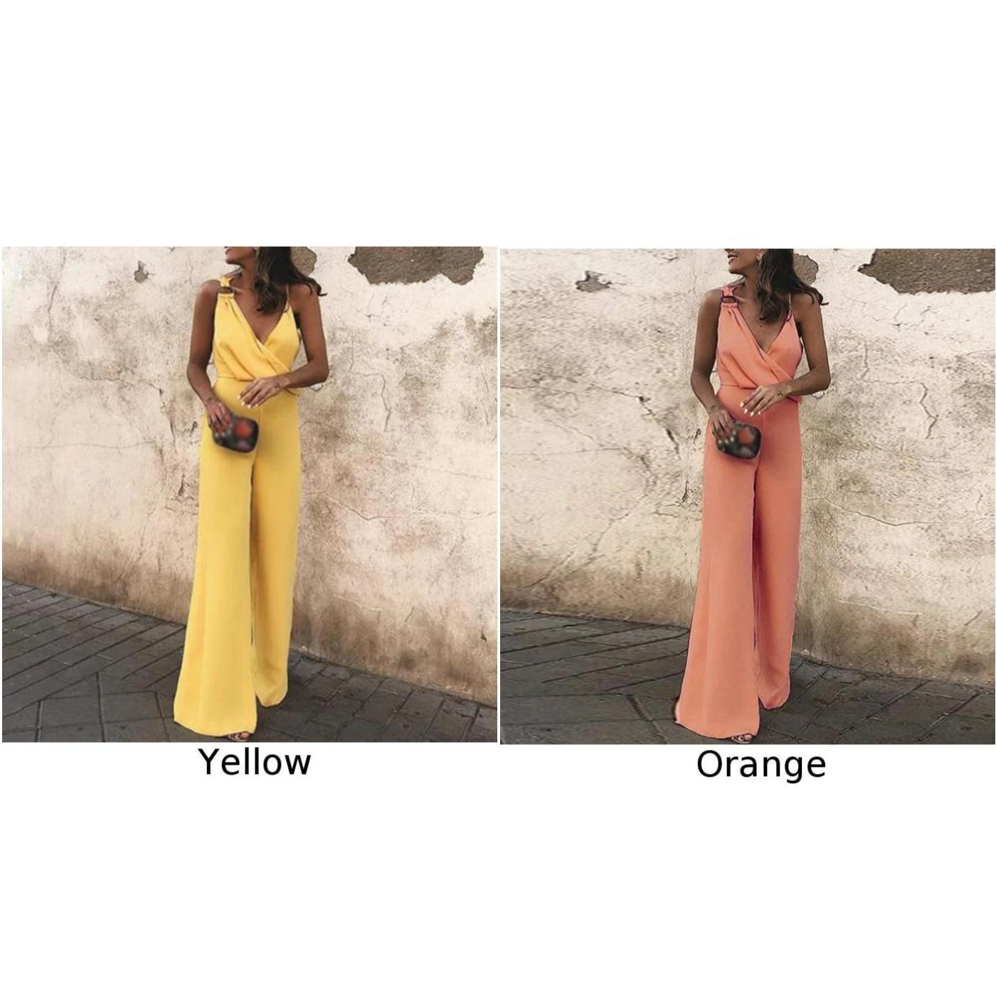 Женский летний сексуальный комбинезон с глубоким v образным вырезом без рукавов