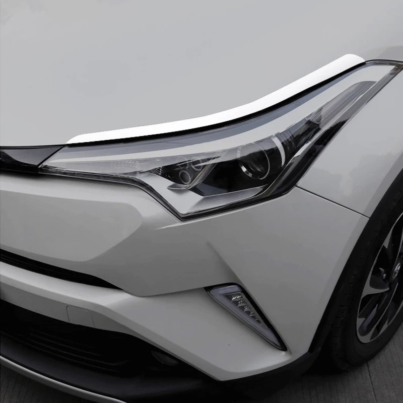 ABS хромированный автомобильный передний светильник лампа для бровей крышка