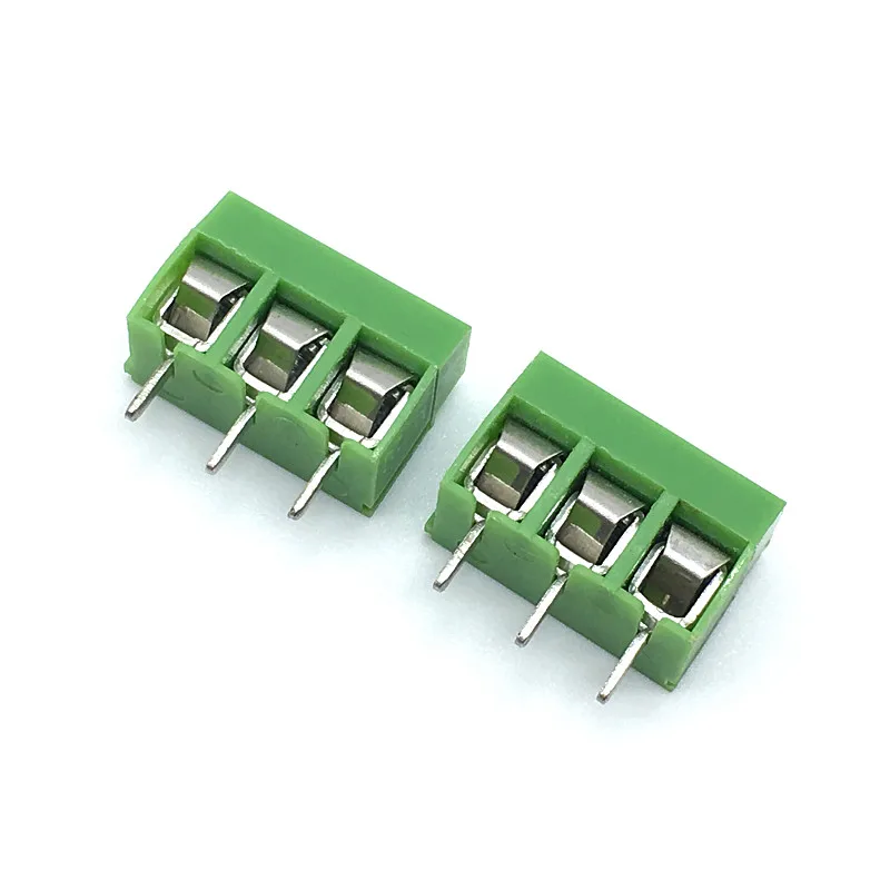 20 шт./лот винт KF301 3P 2Pin 5 мм прямой штифт Клеммная колодка PCB синий и зеленый |