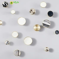 1 pc round marble brass cabinet pullskitchen drawer cabinet handle furniture knobs hardware cupboard pull