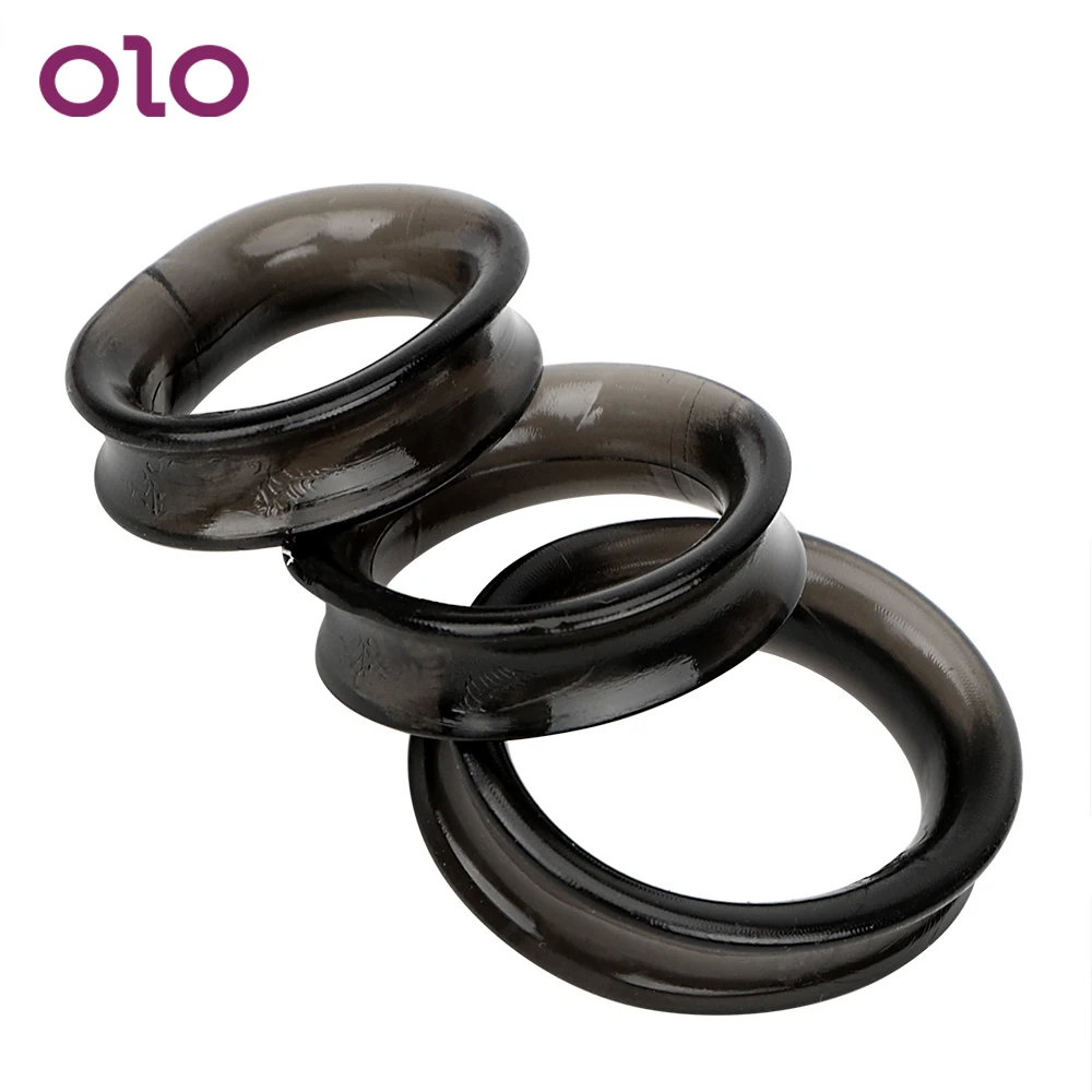 OLO 3 шт./компл. кольцо для пениса фаллоимитатор удлинитель задержки эякуляции