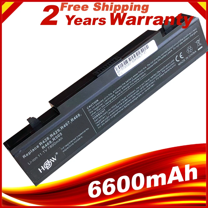 Аккумулятор 6600 мАч для ноутбука SAMSUNG NP350V5C, NP350U5C, NP350E5C, NP355V5C, NP355V5X, NP300E5V, NP305E5A, NP300V5A, NP300E5A, NP300E5C