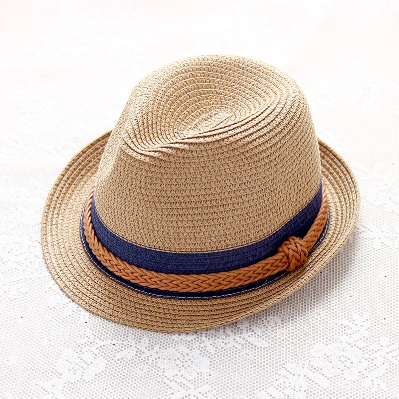 

Summer Women Men Sun hat Weave Panama Hat For Beach Sunbonnet Jazz Hat