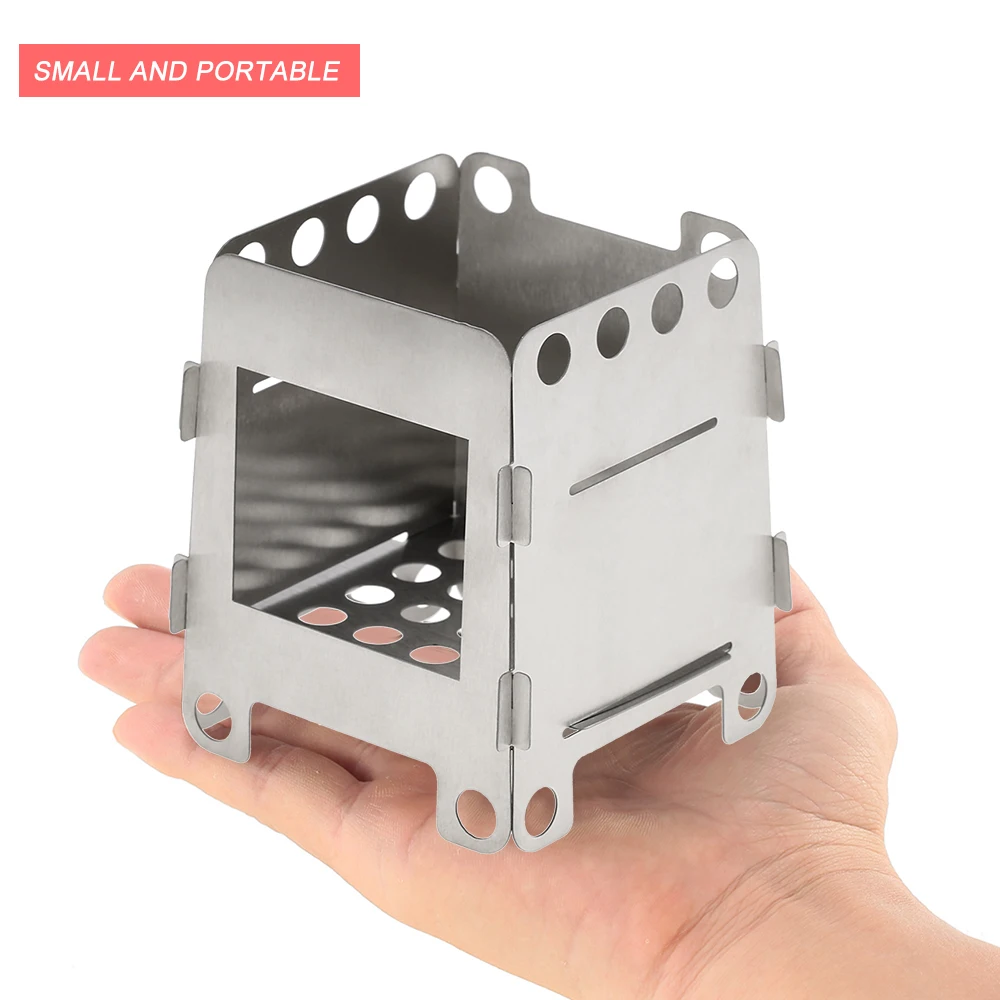 Титана Кемпинг дровяная печь Портативная Складная напольная плита горящая для