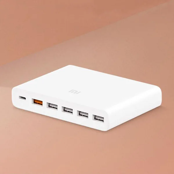 Оригинальный адаптер для быстрой зарядки Xiaomi 5 X 1 60 Вт QC3.0 с защитой от 4 USB выходных