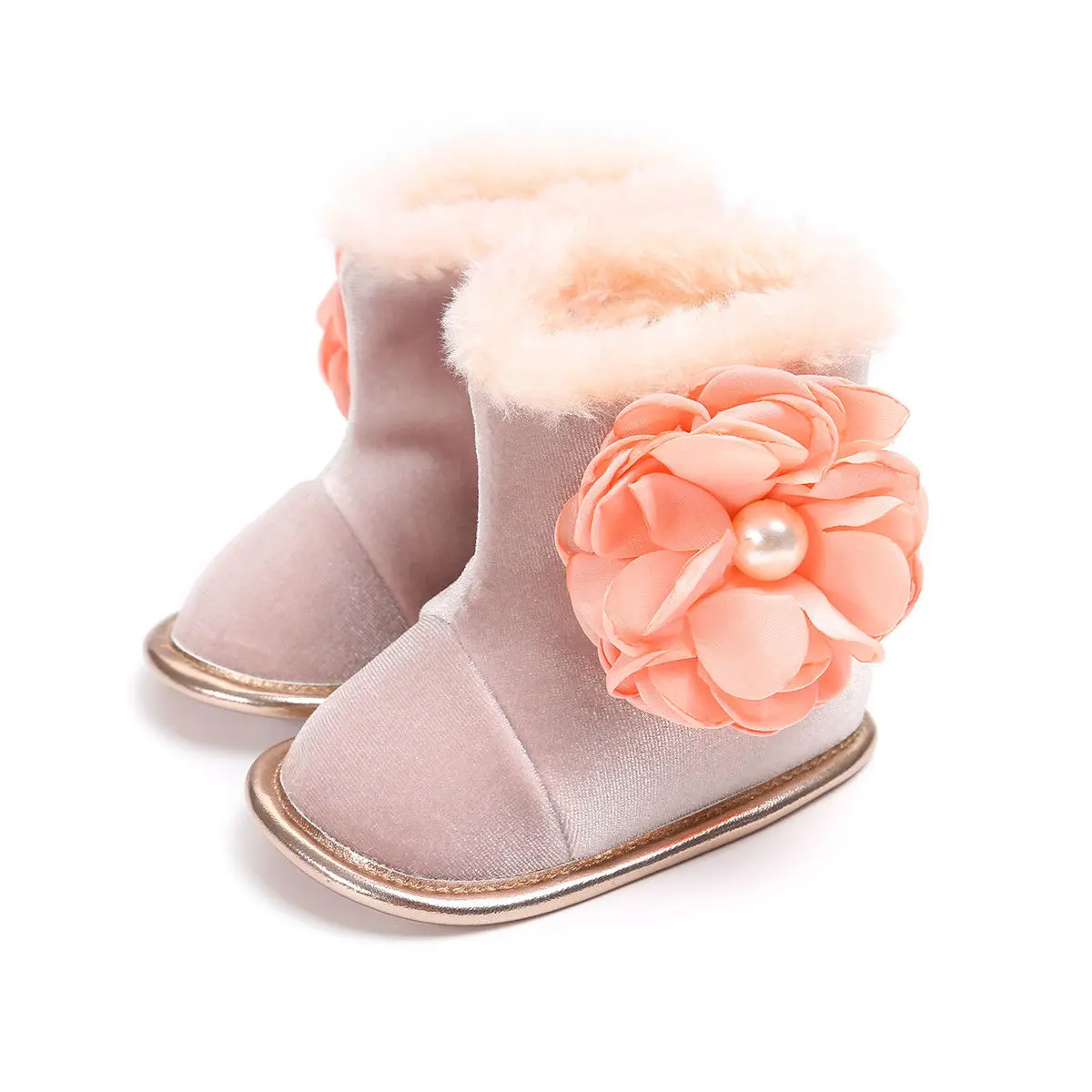 AU Stock Toddler Kids Baby Girl Antislip Snow Boots Soft Sole Crib Shoes 0-18M | Мать и ребенок