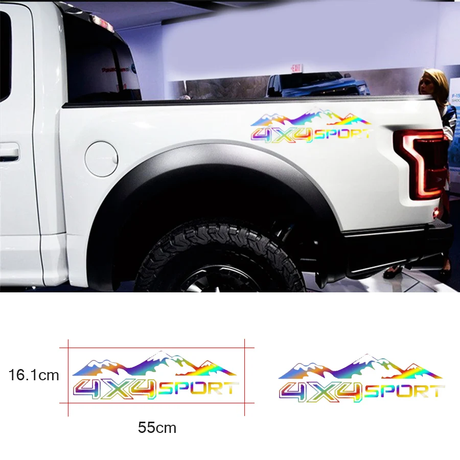 

1 Pair 4X4 Mountain Style Door Body Vehicle Decal Reflective color Decals Sticker For Jeep Wrangler
