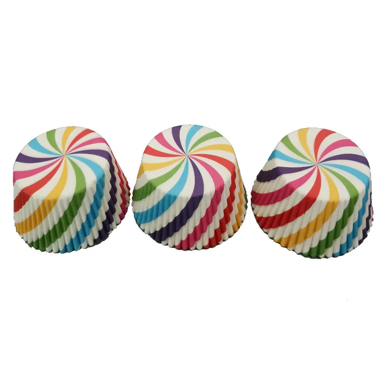Цветной 100 шт Пищевой Круглый формы для маффинов бумажный торт кекс Лайнер
