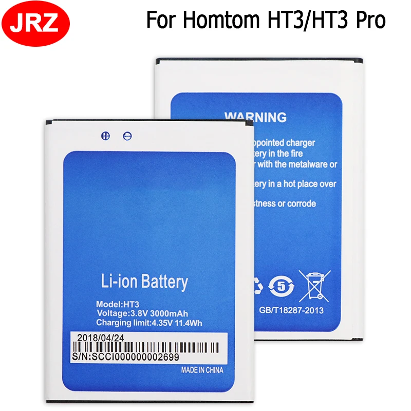 

For Homtom HT3 Battery for Homtom HT3 PRO Bateria Accumulator AKKU 3000mAh