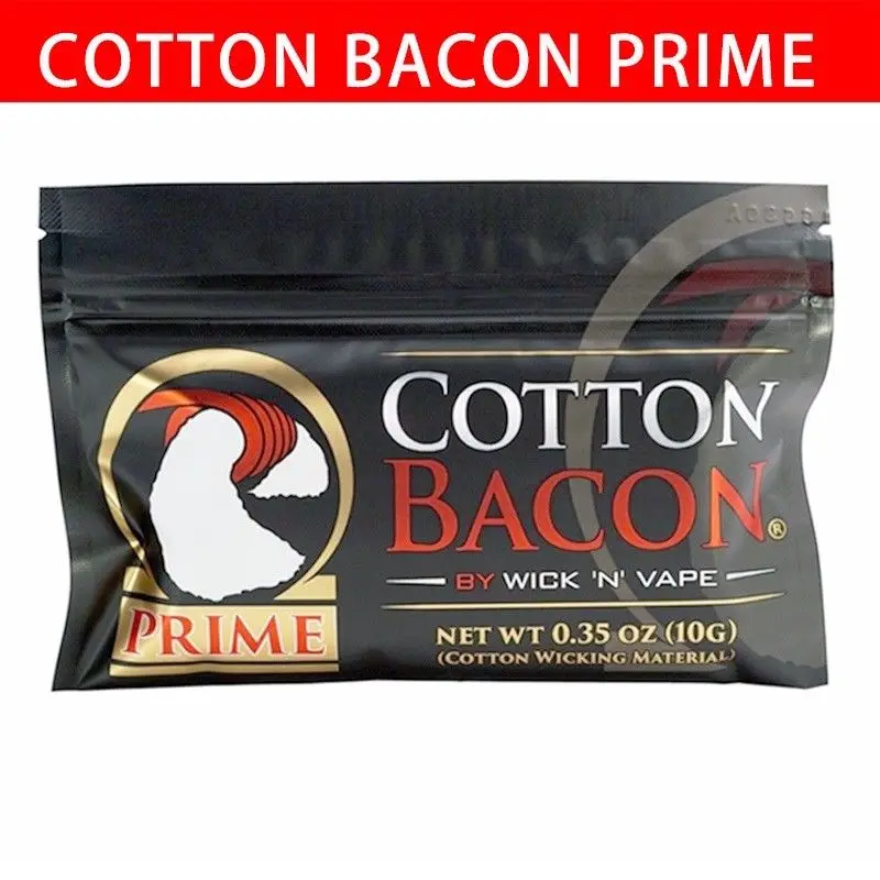 Хлопок Bacon PRIME от Wick 'N' Vape органический впитывающий материал без запаха в