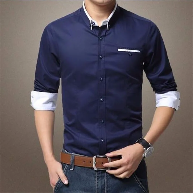 Осень Invierno Masculina Para Тактический Ropa De 2018 Camisa Hombre мужские большой Размеры тощий
