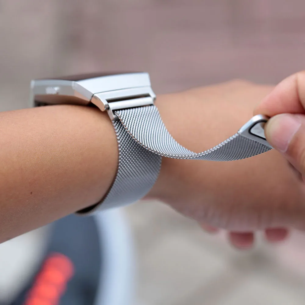 Новый Milanese Loop сетки наручные часы ремешок для Fitbi ионной нержавеющая сталь