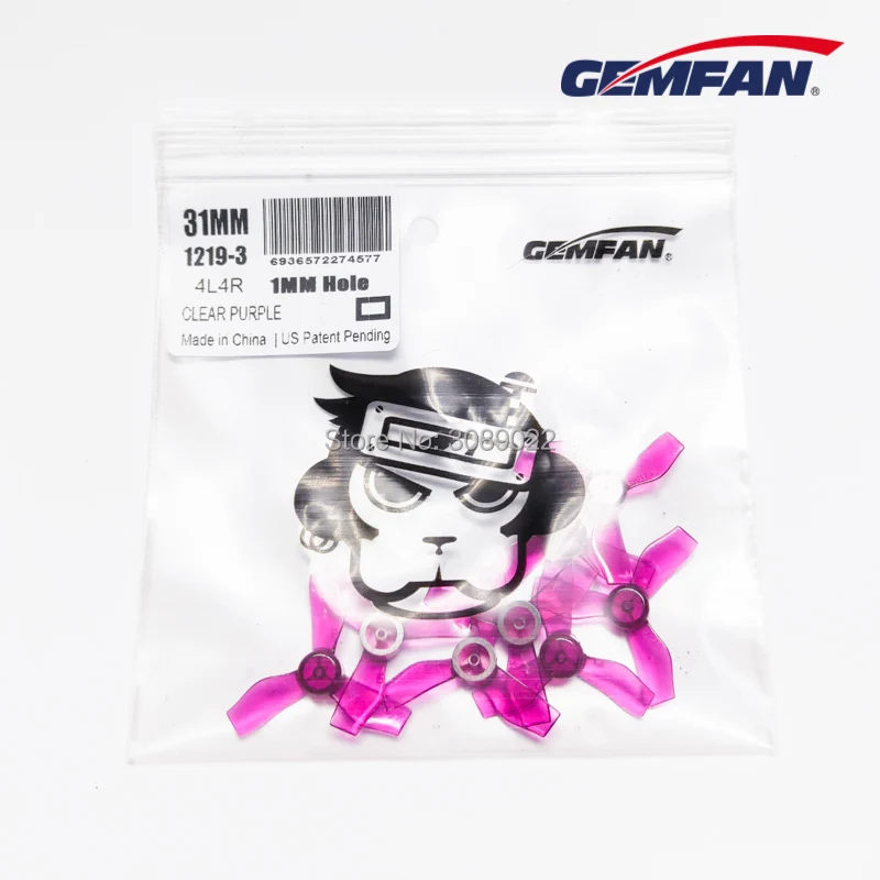 32 шт./16 пар GEMFAN 1219 3 Лопасти PC пропеллер 31 мм 0 8 мм/1 CW CCW бесщеточный двигатель FPV