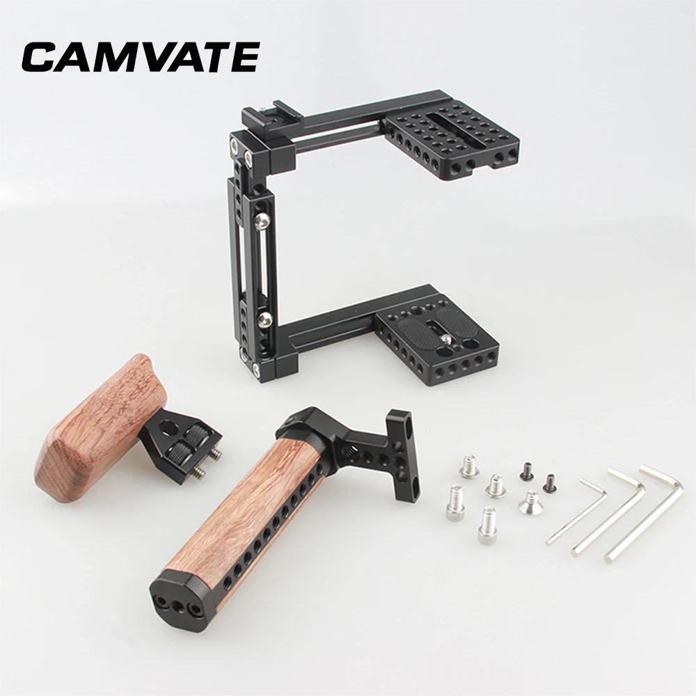 Клетка CAMVATE для камеры Canon 60D 80D 5D MarkIII 7D 5DS 5DSR 50D 40D EOS 30D 6D Nikon D7100 DF D7200 D300S d610