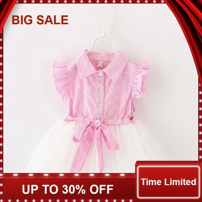 

2018 Summer Newborn Girls Dress Kids Baby Dress Summer Cotton Lace Beautiful Dresses Infant Girls Bow Dress Baby Clothing