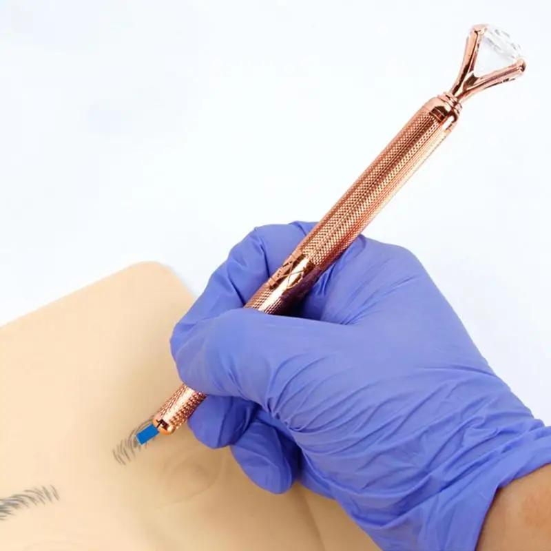 Microblading Pen Tattoo Machine Permanent Makeup Tool Eyebrow Manual with Crystal Random Color | Красота и здоровье