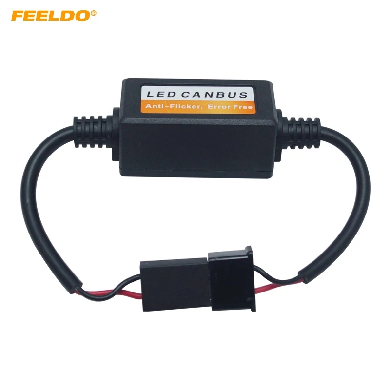 

FEELDO 2Pcs Car LED Head Light Warning Canceller Error Free Load Resistor for H7 LED Headlamp Canbus Error Free