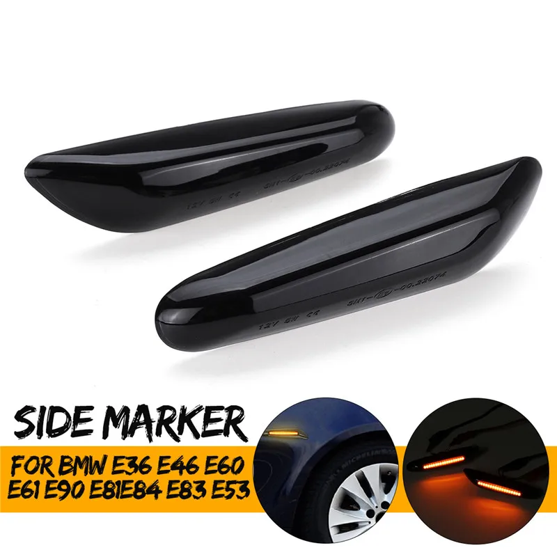 2019 новые 1 пара Хром светодиодный сбоку Габаритные фары Seiten мигалка Klarglas для BMW E36