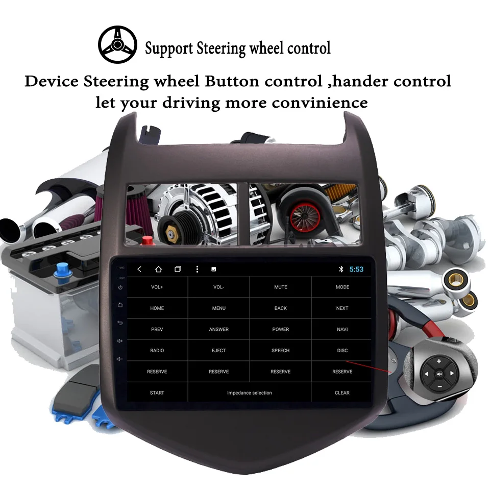 Автомобильный DVD-плеер на платформе Android 10 0 для Chevrolet Aveo/Sonic 2011 2012 2013 2 Din радио