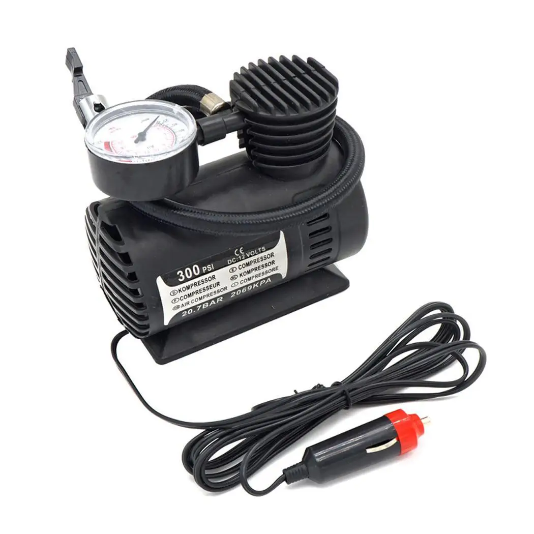 12V Portable Car Electric Air Pump Compressor Tire Inflator Motorcycle Ball Boat Auto Compressometer with 3 Inflatable Mouths | Автомобили