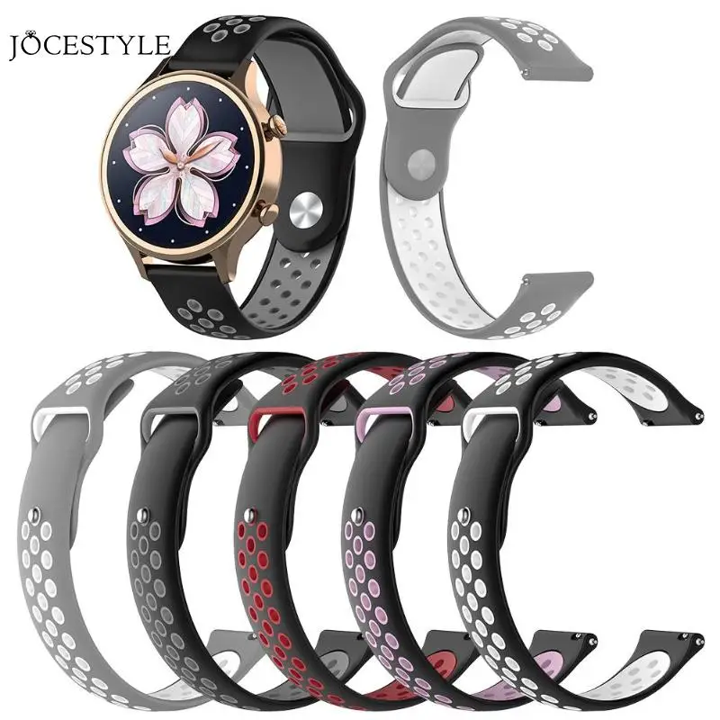 Ремешок силиконовый для наручных часов Ticwatch C2 спортивный резиновый