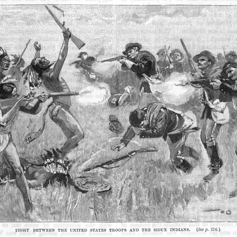 Fighting The Sioux постер печать Мэри Эванс Picture Library (24X18)|Таблички и знаки| |