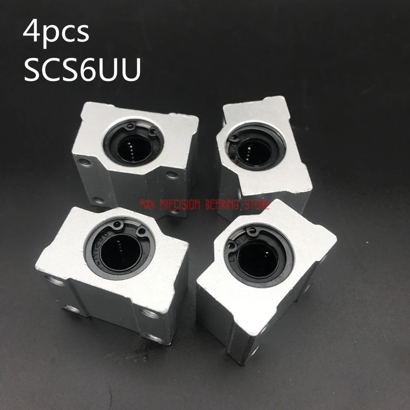 2021 Limited Linear Rail AXK Cnc Router Parts 4pcs/lot Free Shipping Sc6uu Scs6uu 6mm Linear Ball Bearing Block Cnc Router