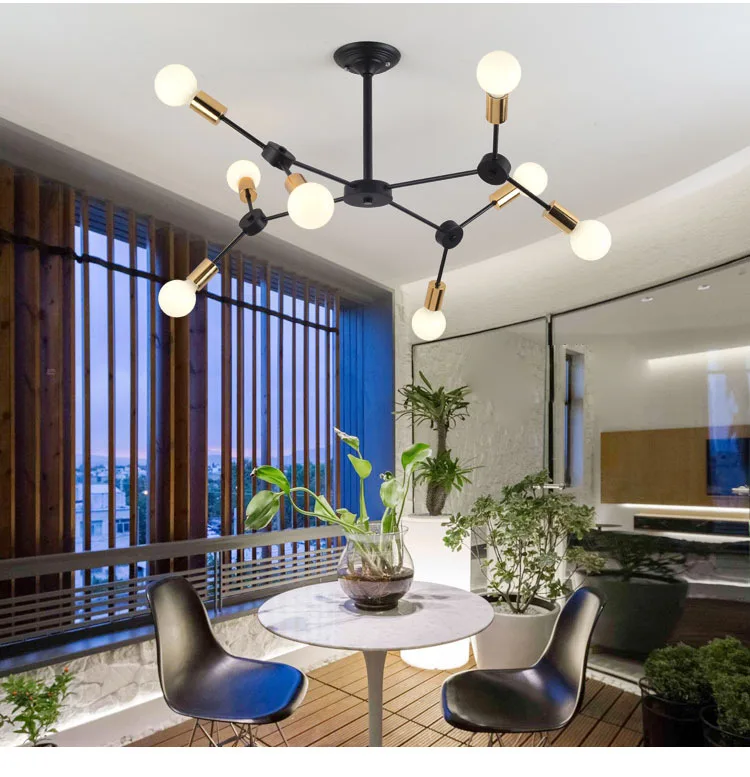 Postmodern Nordic Chandelier Lighting Minimalist American Iron Art Lamp Modern LEDChandelier Creative Design Magic Pendant Light | Лампы и