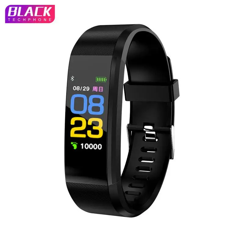 

115Plus фитнес-трекер Смарт-Браслет Шагомер Смарт-браслет поддержка кровяного давления упражнения контроль сердечного ритма цветной экран