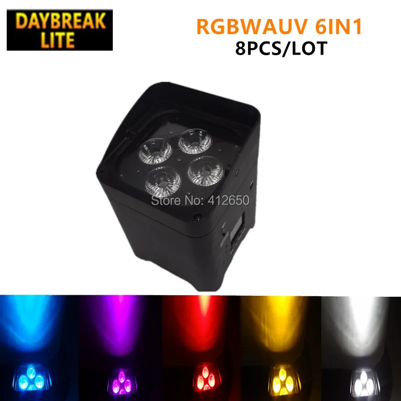 Сценический беспроводной dmx led par свет Батарея мыть dj Wi Fi приложение управление и